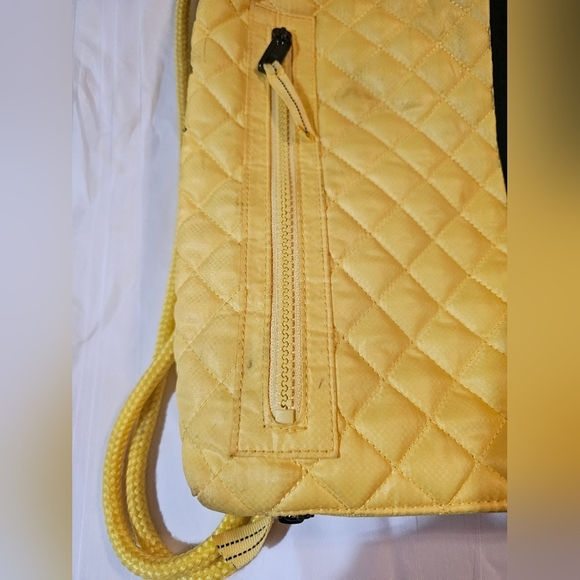 Oliver Thomas Tennis Backpack Drawstring Bag Cinch Yellow - Picture 5 of 15